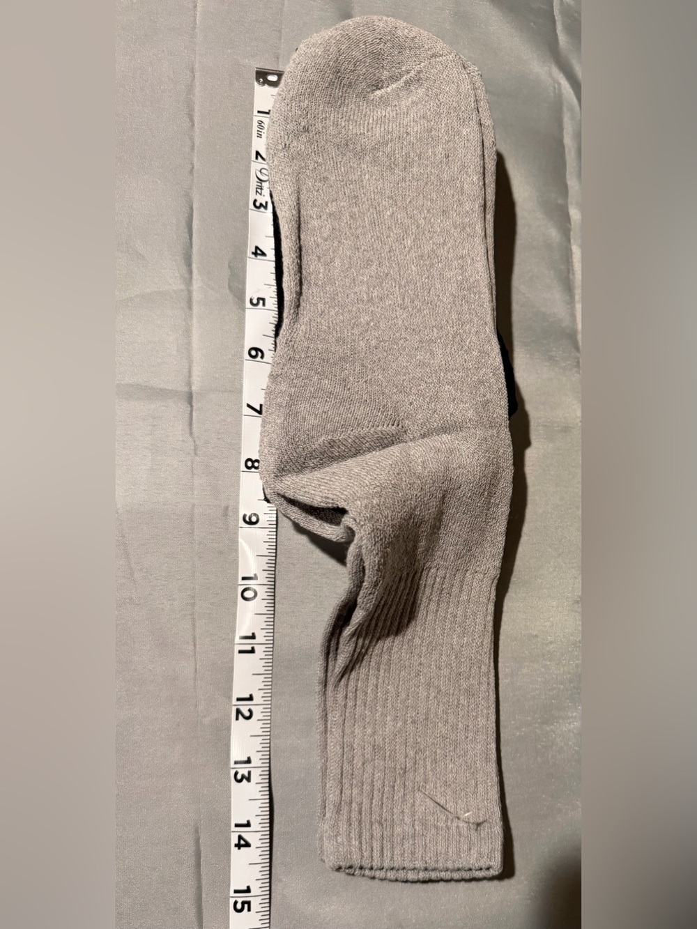 Socmark Gray Ribbed Crew Socks